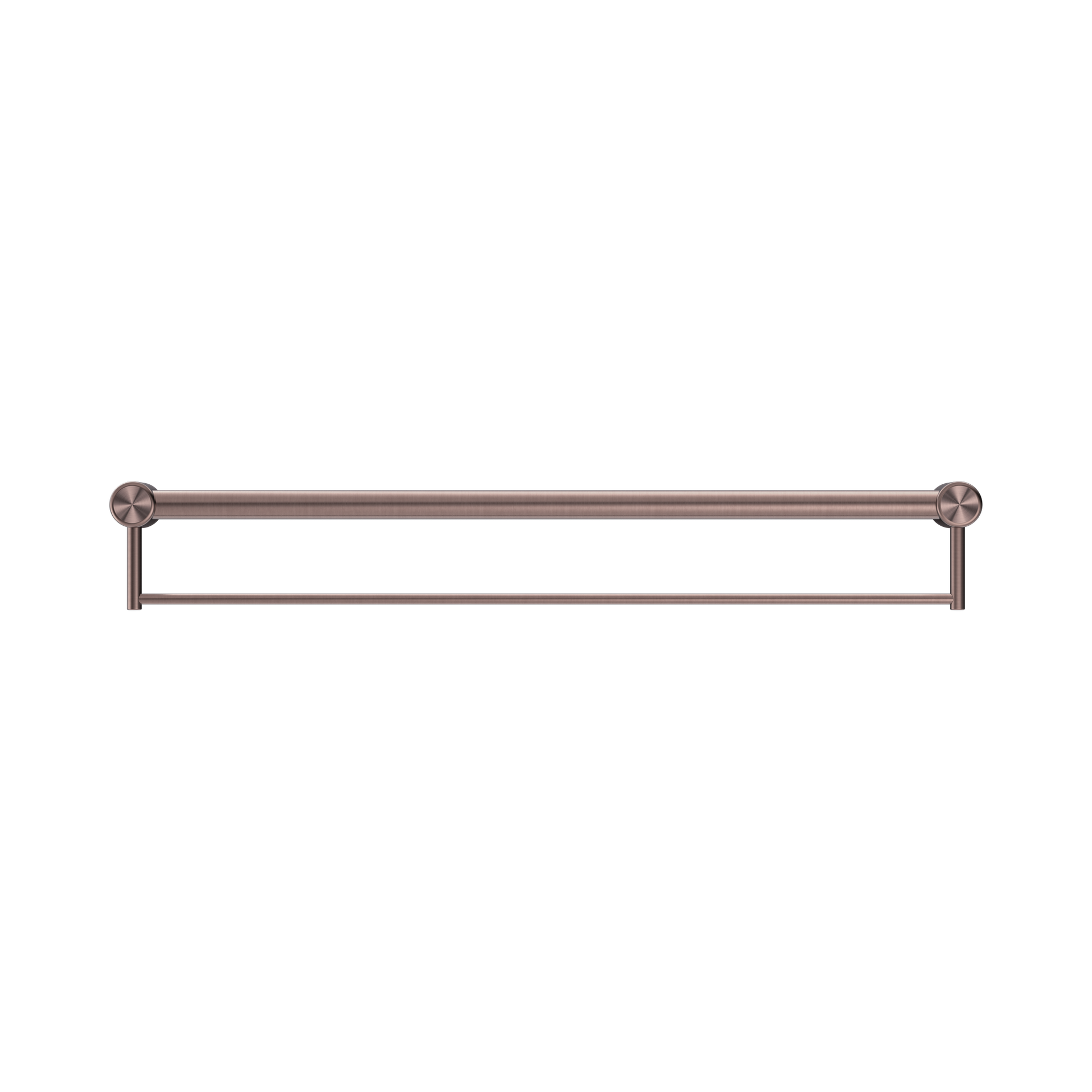 Nero Mecca Care 32mm Grab Rail With Towel Holder 900mm, Brushed Bronze