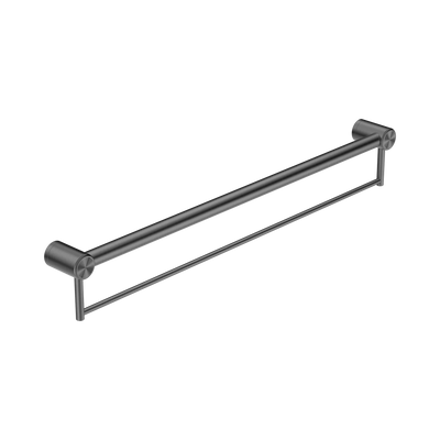 Nero Mecca Care 32mm Grab Rail With Towel Holder 900mm, Gun Metal