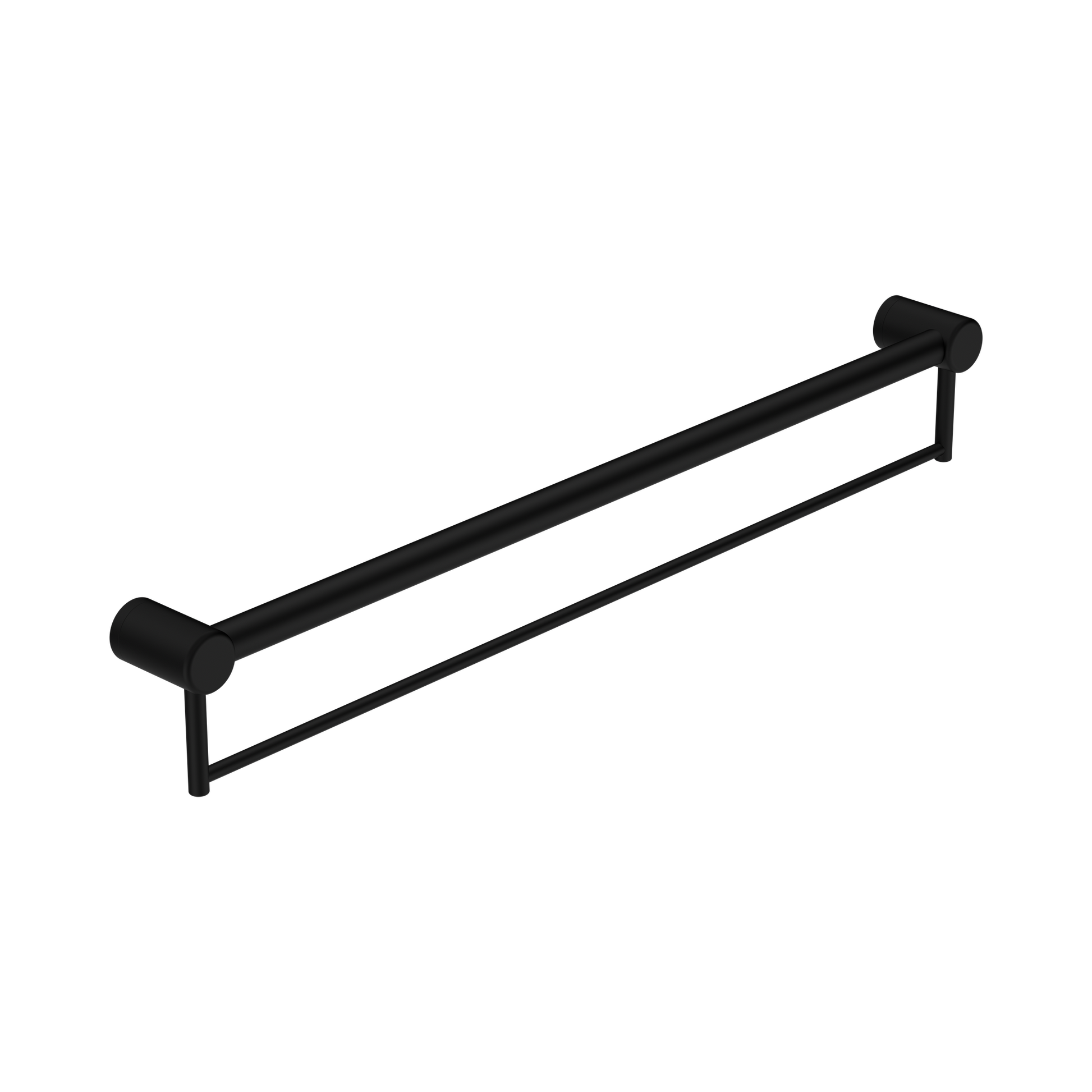 Nero Mecca Care 32mm Grab Rail With Towel Holder 900mm, Matte Black