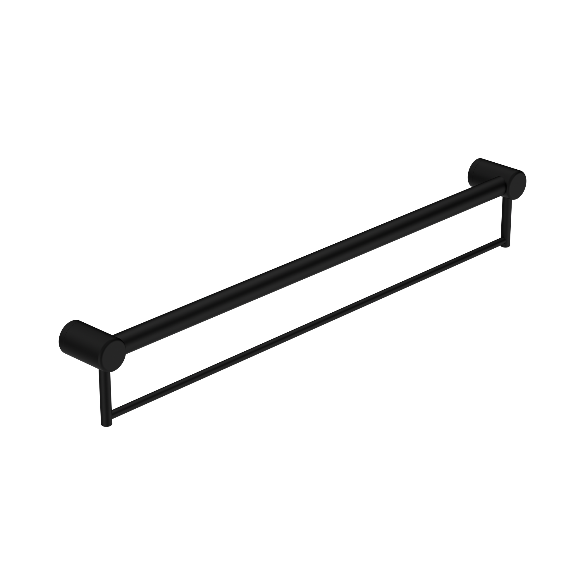Nero Mecca Care 32mm Grab Rail With Towel Holder 900mm, Matte Black