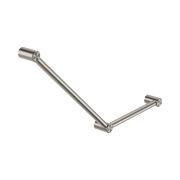 Nero Mecca Care 32mm Ambulant Toilet Grab Rail 45 Degree 750X450mm, Brushed Nickel