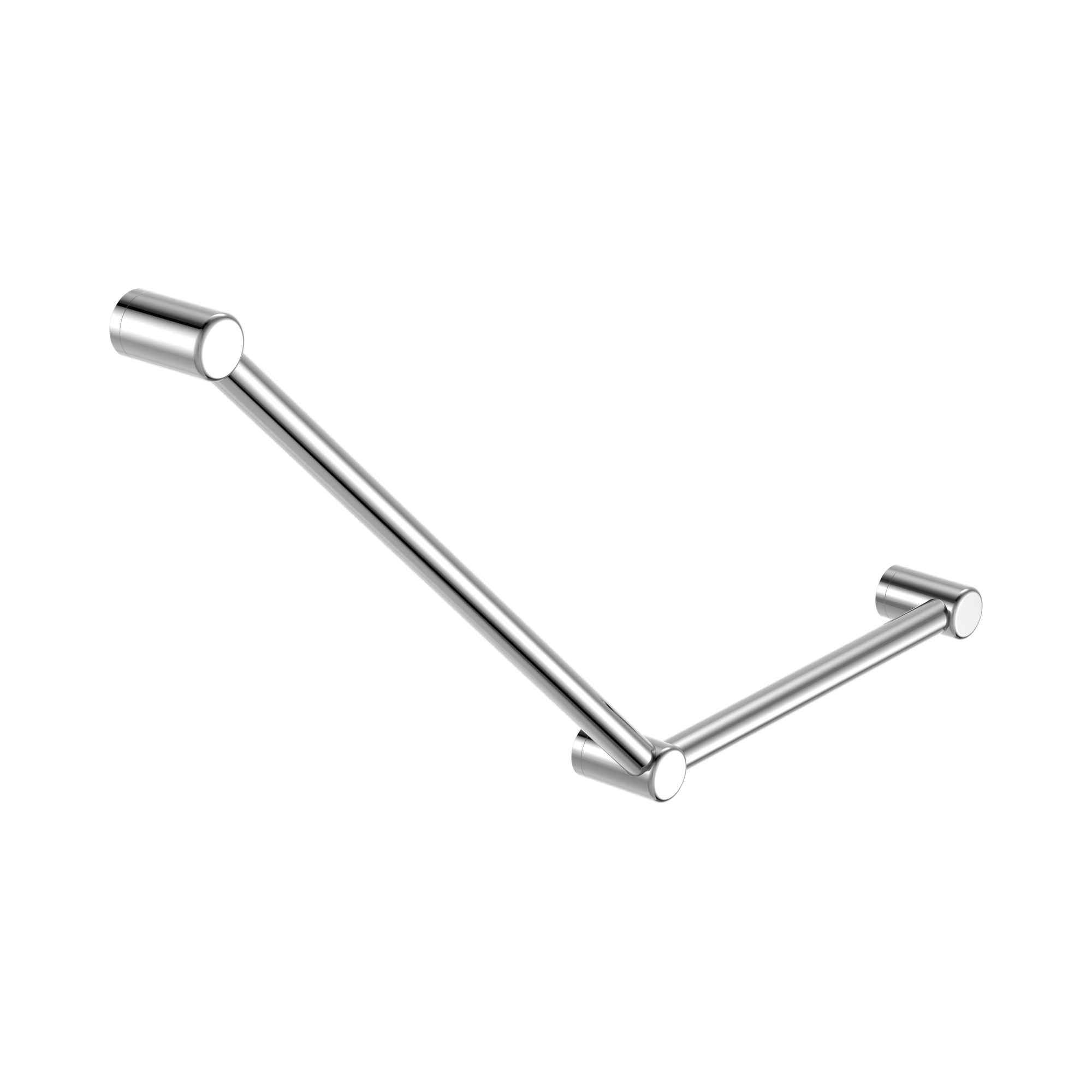 Nero Mecca Care 32mm Ambulant Toilet Grab Rail 45 Degree 750X450mm, Chrome