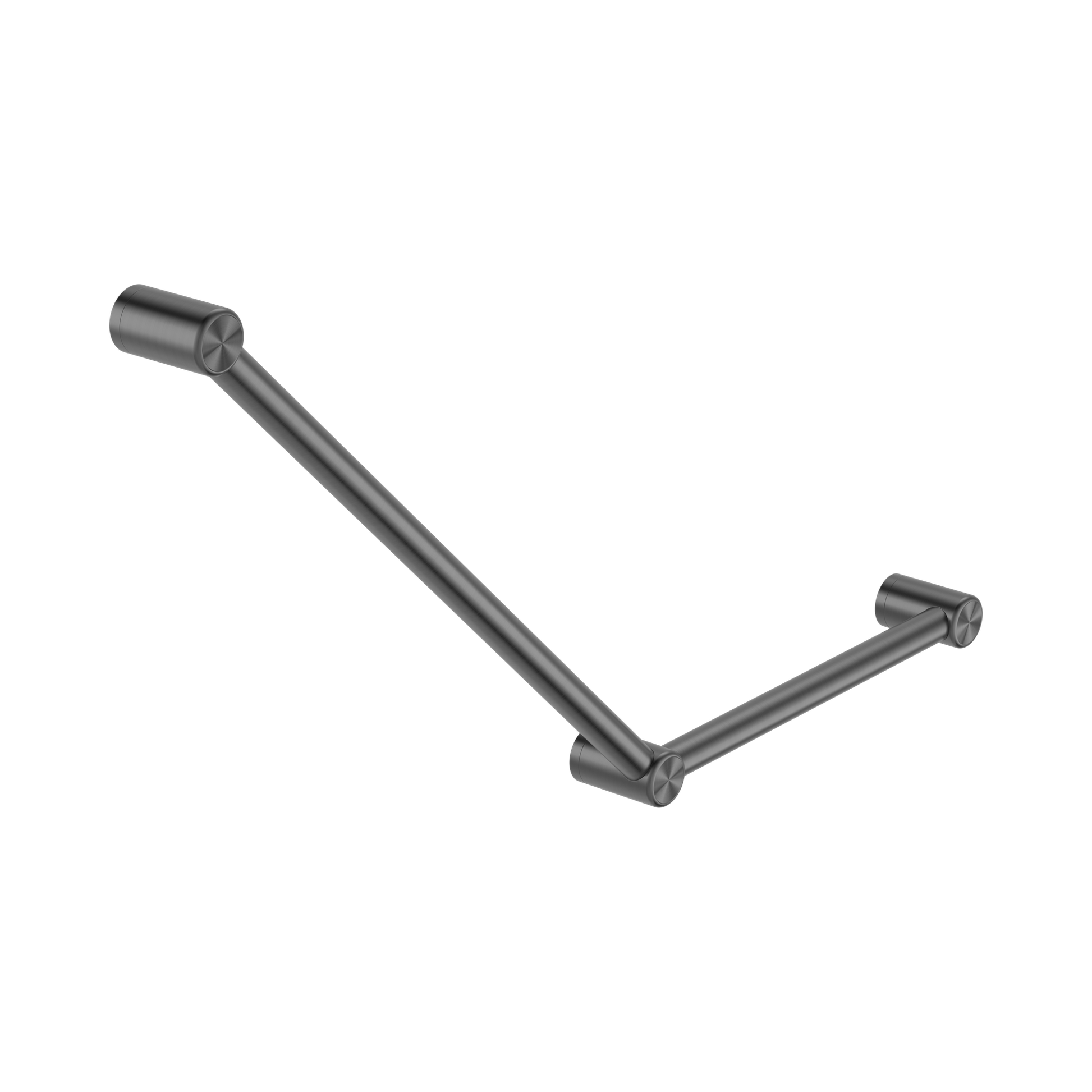 Nero Mecca Care 32mm Ambulant Toilet Grab Rail 45 Degree 750X450mm, Gun Metal