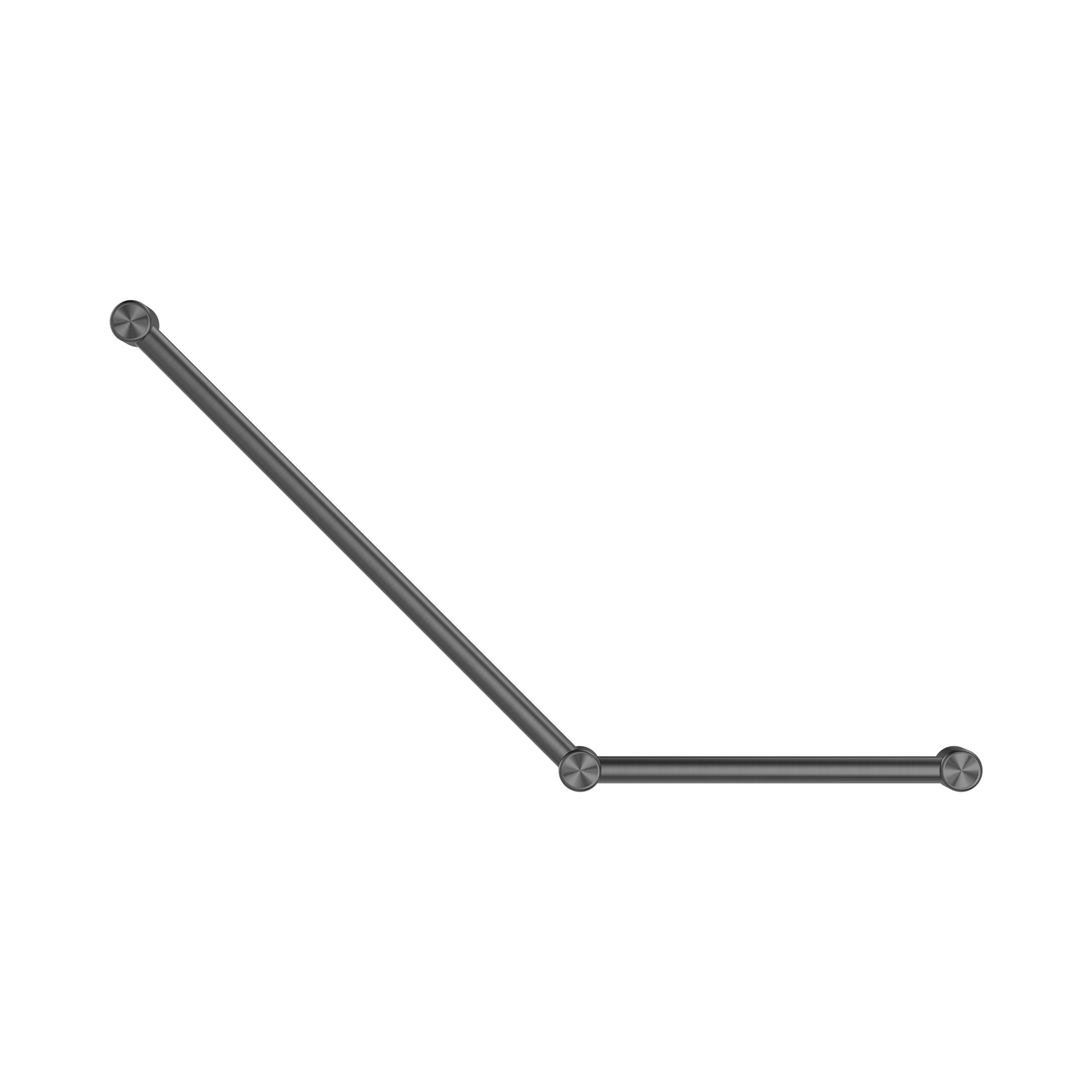 Nero Mecca Care 32mm Ambulant Toilet Grab Rail 45 Degree 750X450mm, Gun Metal
