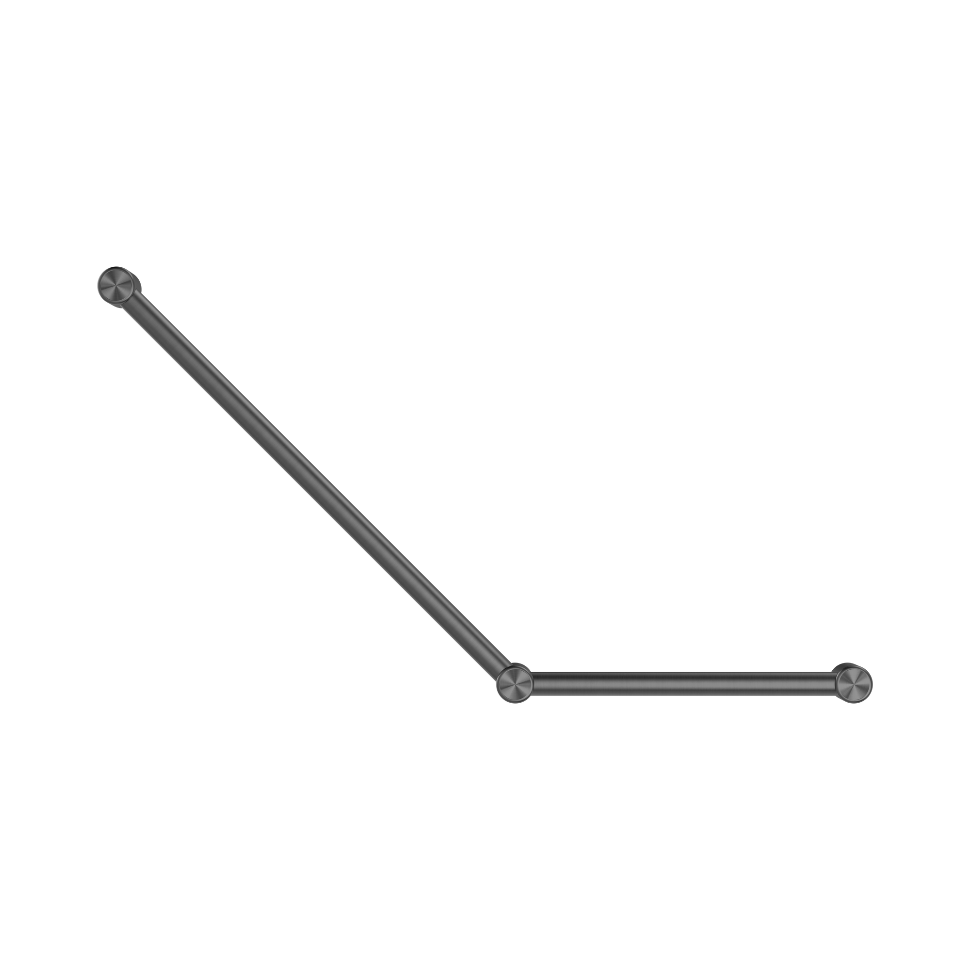 Nero Mecca Care 32mm Ambulant Toilet Grab Rail 45 Degree 750X450mm, Gun Metal