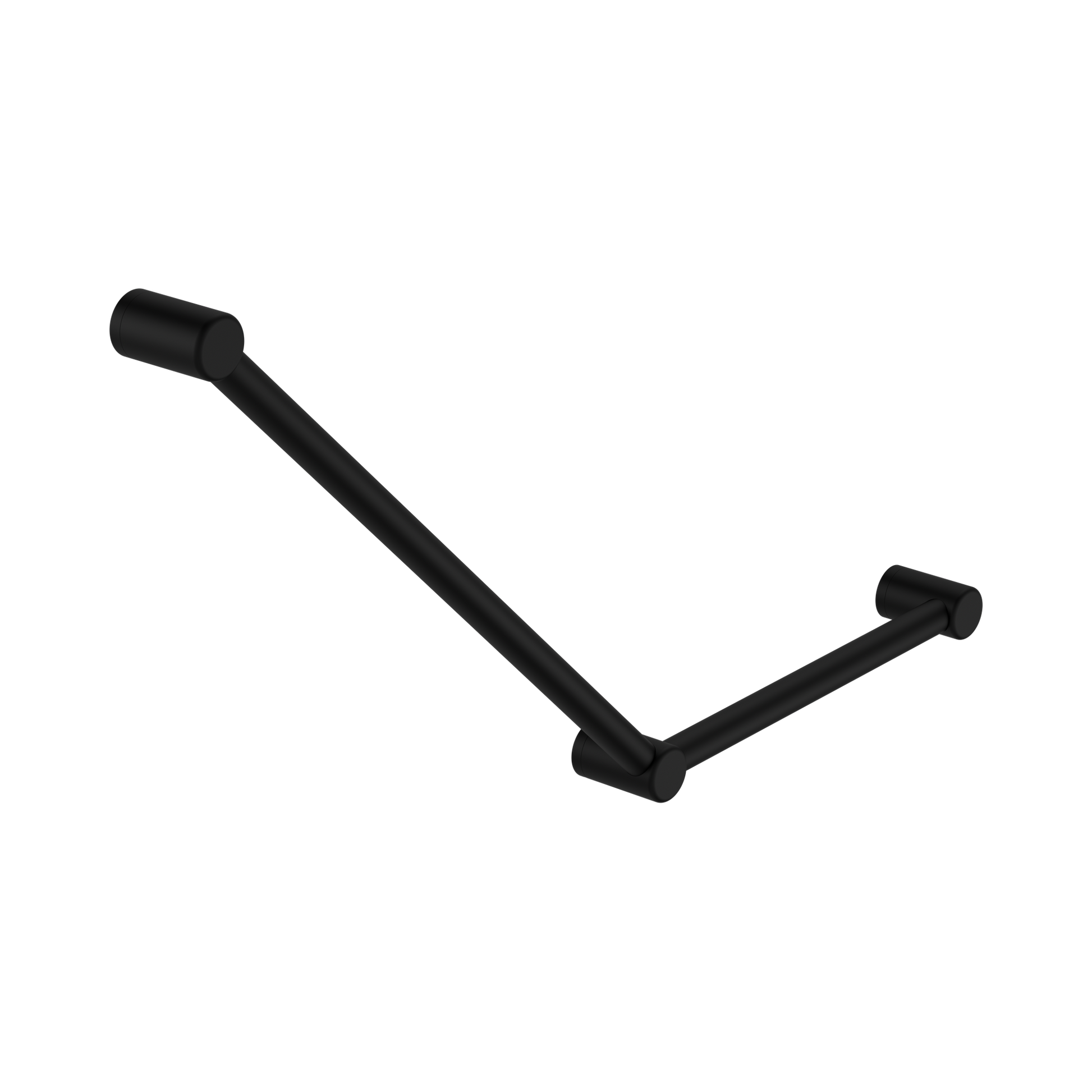 Nero Mecca Care 32mm Ambulant Toilet Grab Rail 45 Degree 750X450mm, Matte Black