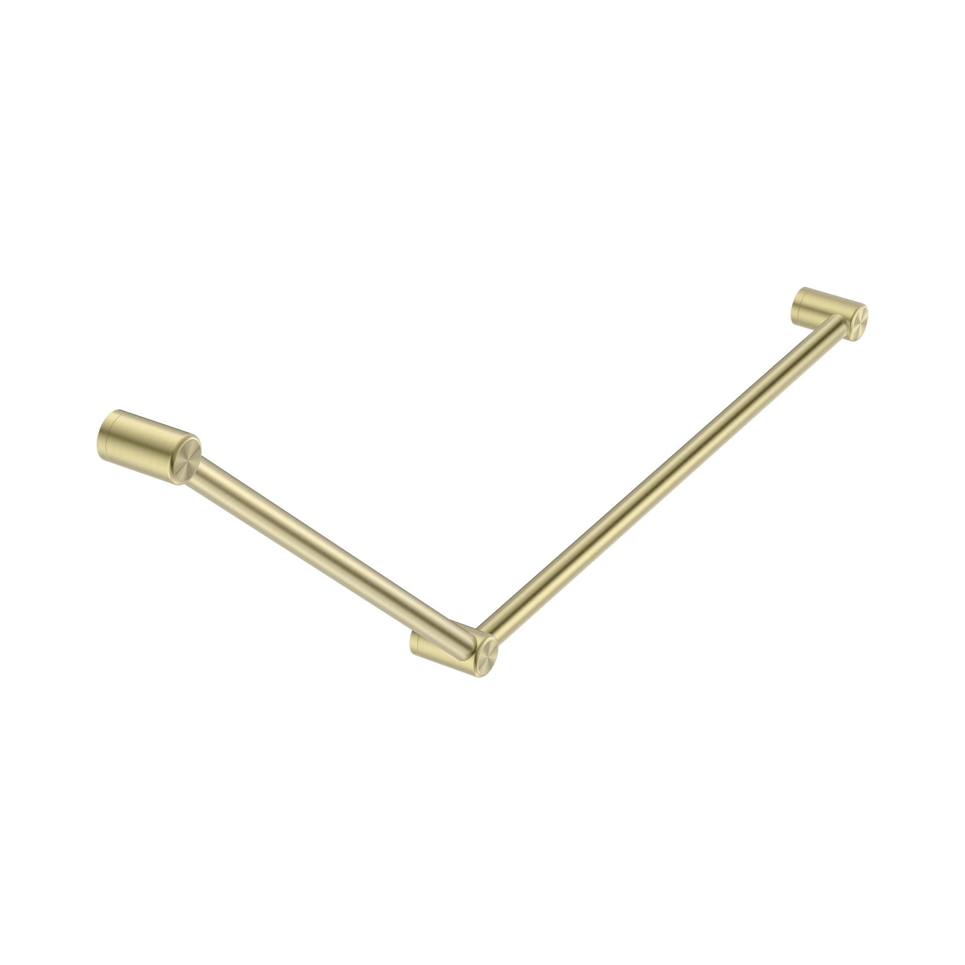 Nero Mecca Care 32mm DDA Accessible Toilet Grab Rail Set 45 Degree 750X900mm, Brushed Gold