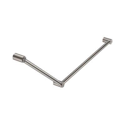 Nero Mecca Care 32mm DDA Accessible Toilet Grab Rail Set 45 Degree 750X900mm, Brushed Nickel