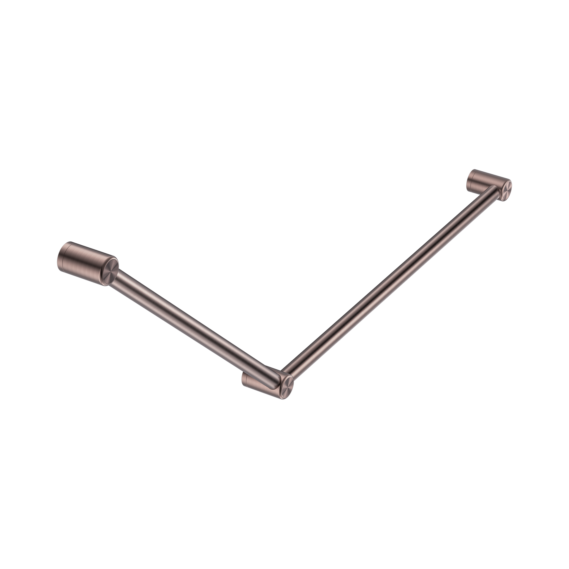 Nero Mecca Care 32mm DDA Accessible Toilet Grab Rail Set 45 Degree 750X900mm, Brushed Bronze