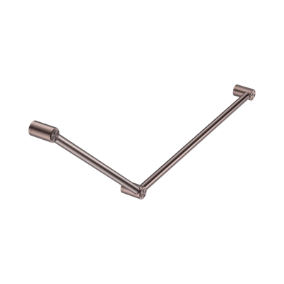 Nero Mecca Care 32mm DDA Accessible Toilet Grab Rail Set 45 Degree 750X900mm, Brushed Bronze