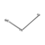 Nero Mecca Care 32mm DDA Accessible Toilet Grab Rail Set 45 Degree 750X900mm, Chrome