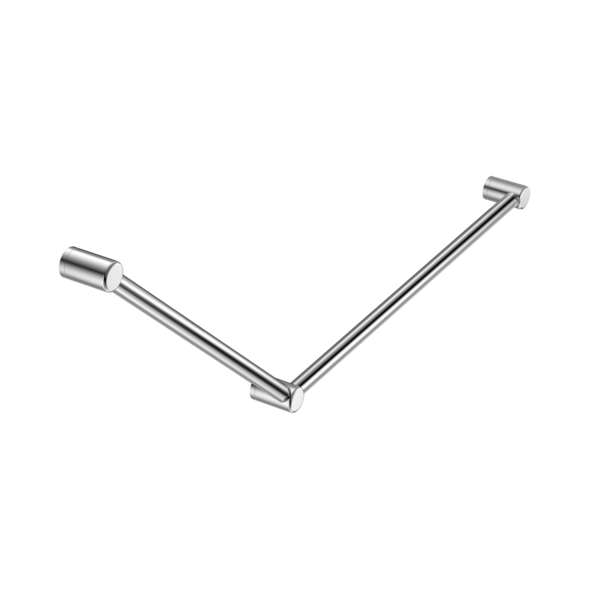 Nero Mecca Care 32mm DDA Accessible Toilet Grab Rail Set 45 Degree 750X900mm, Chrome
