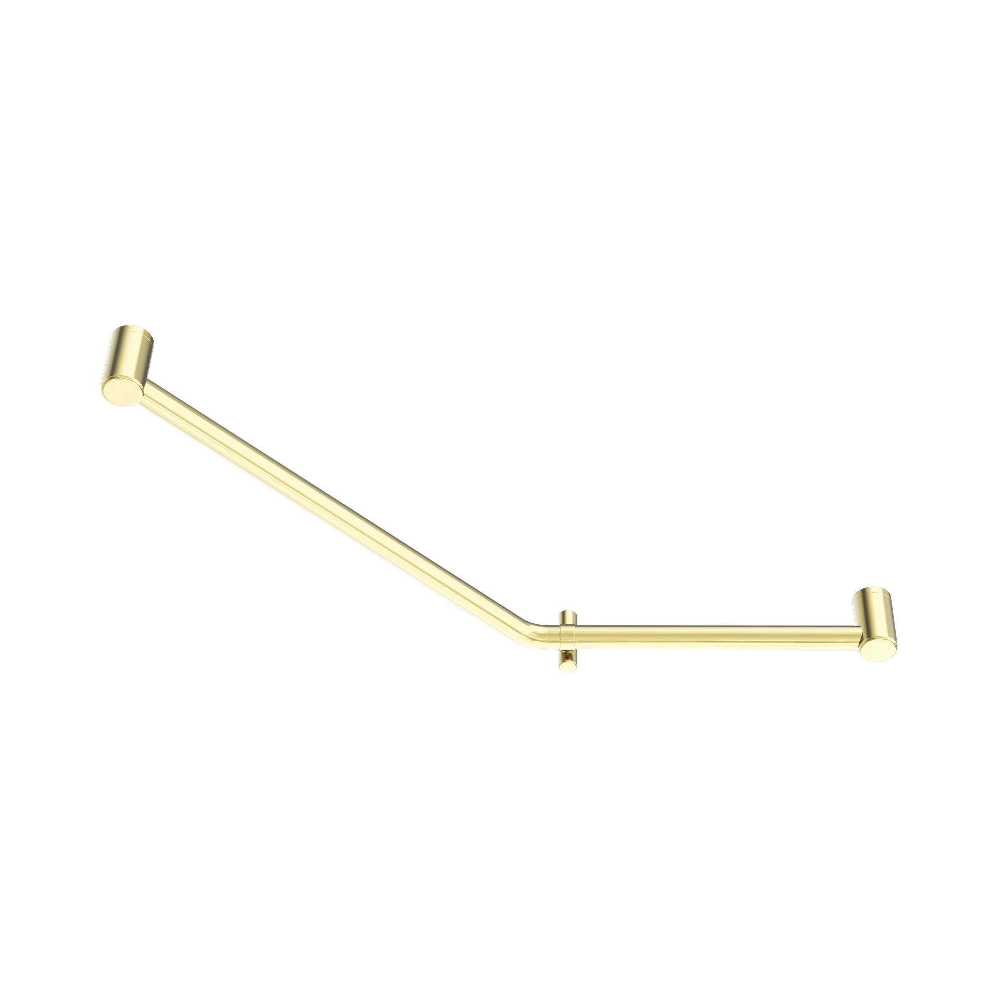 Nero Mecca Care 32mm Ambulant 45 Degree Bent Tube Grab Rail 450X650mm, Brushed Gold