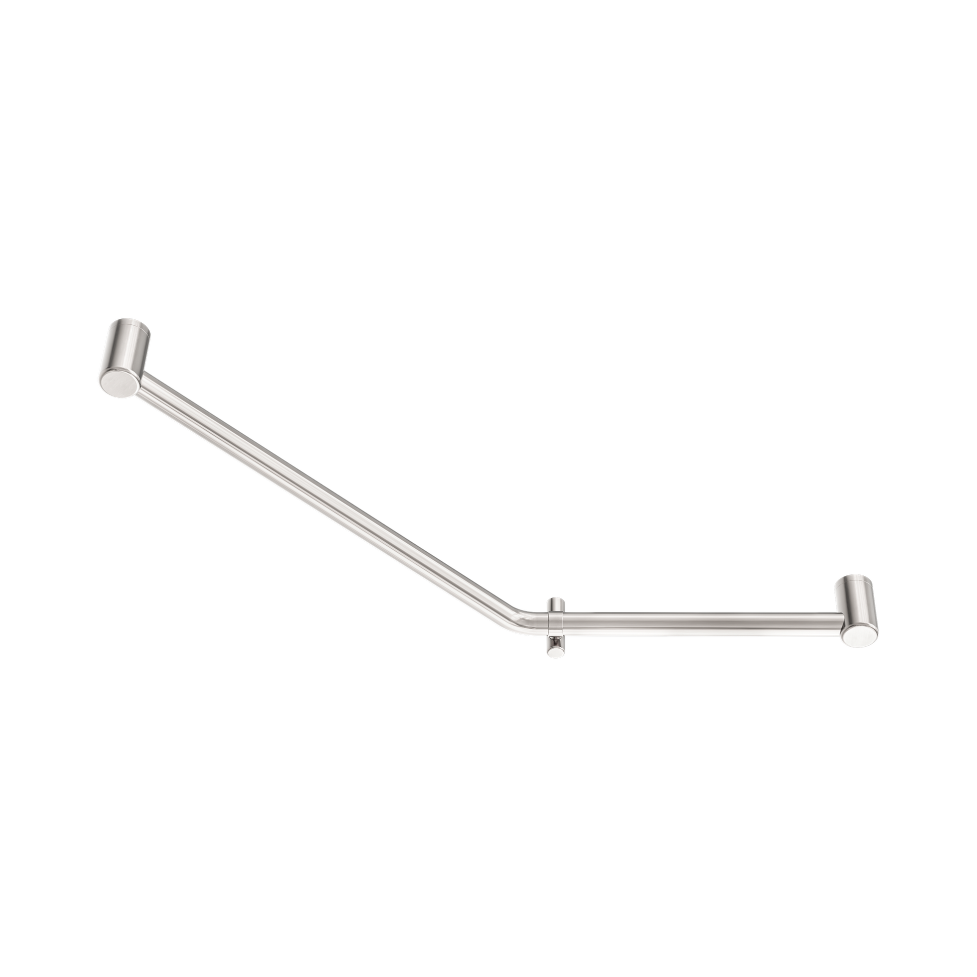 Nero Mecca Care 32mm Ambulant 45 Degree Bent Tube Grab Rail 450X650mm, Brushed Nickel