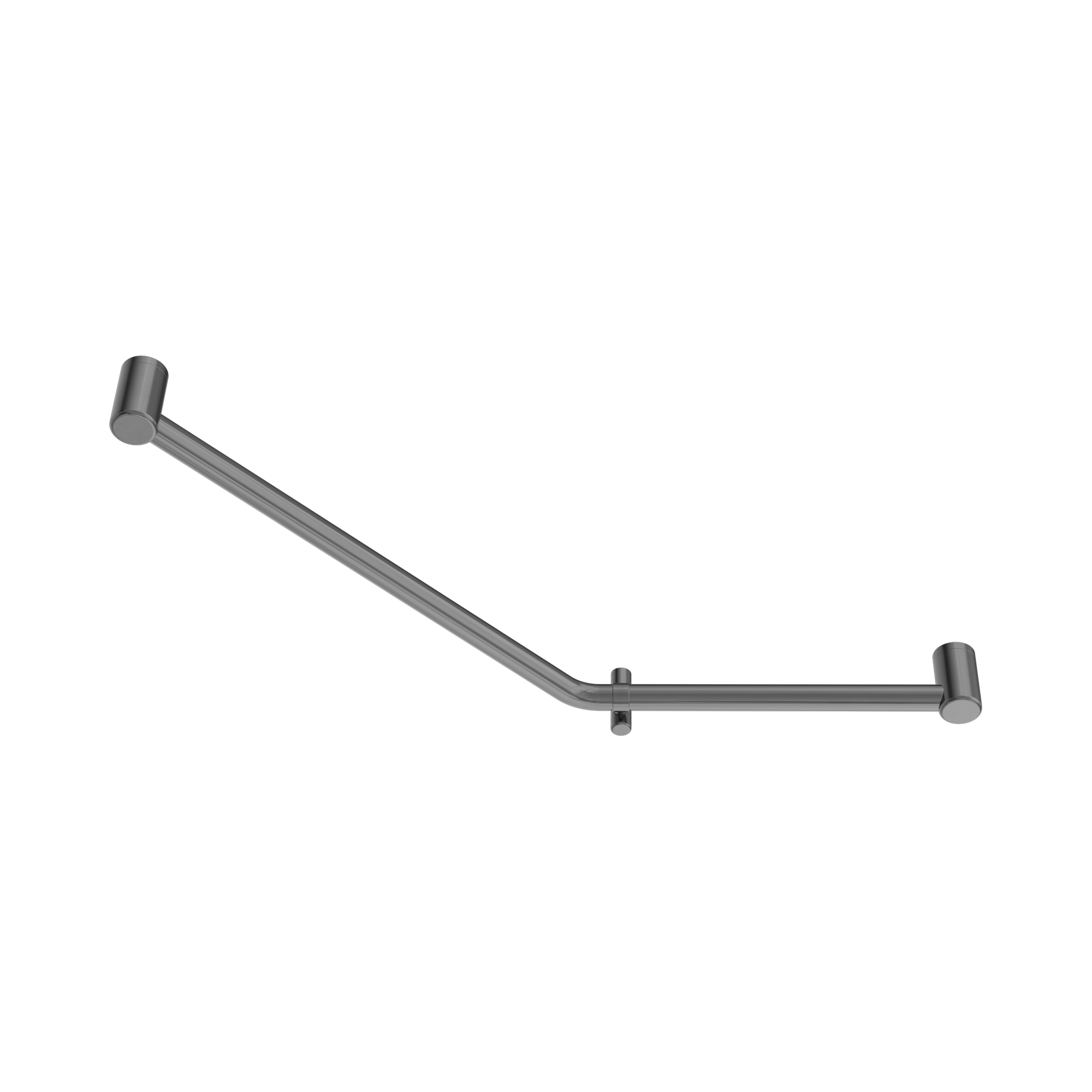 Nero Mecca Care 32mm Ambulant 45 Degree Bent Tube Grab Rail 450X650mm, Gun Metal