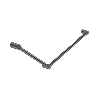 Nero Mecca Care 32mm DDA Accessible Toilet Grab Rail Set 45 Degree 750X900mm, Gun Metal