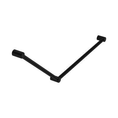 Nero Mecca Care 32mm DDA Accessible Toilet Grab Rail Set 45 Degree 750X900mm, Matte Black