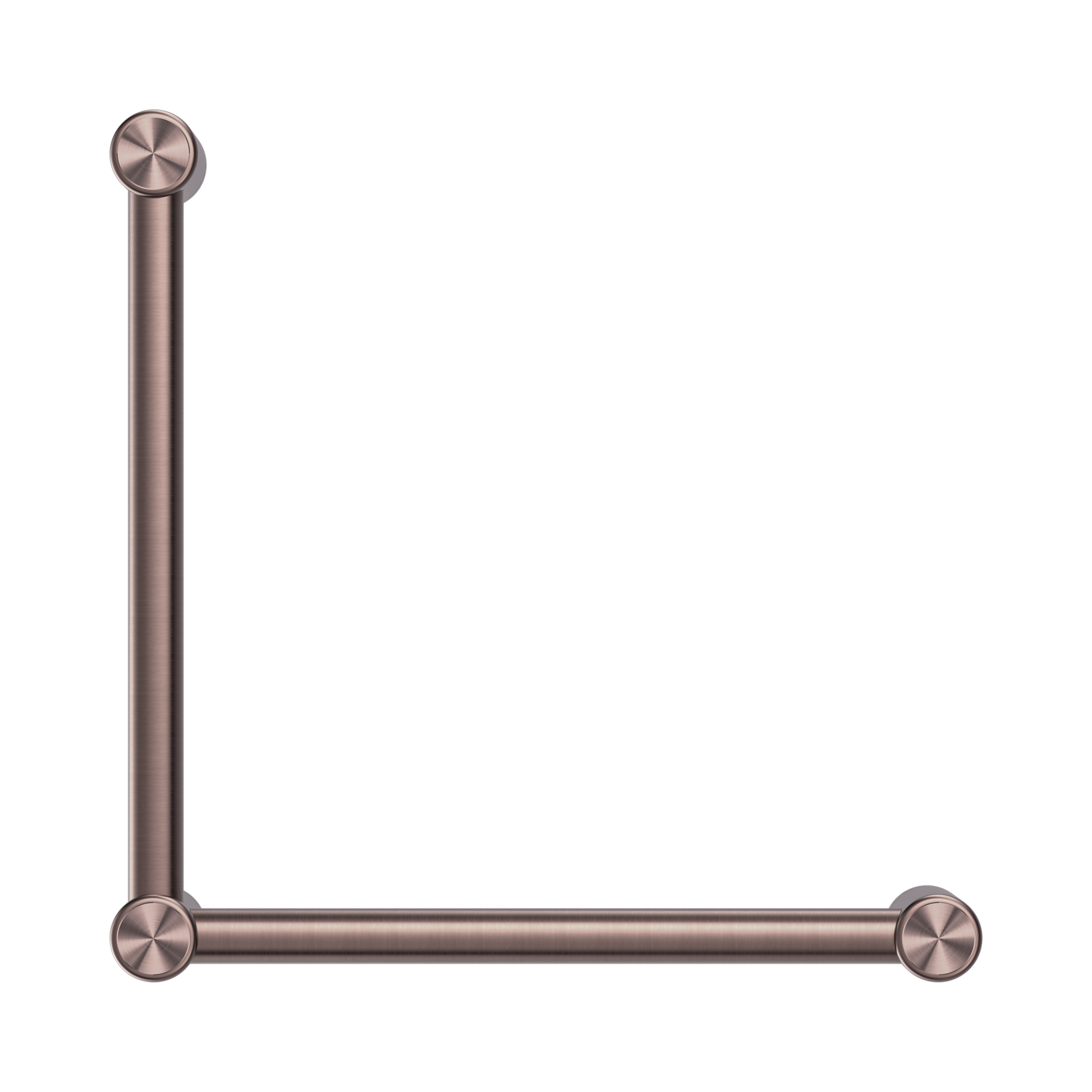 Nero Mecca Care 32mm Ambulant Toilet Grab Rail 90 Degree 450X450mm, Brushed Bronze