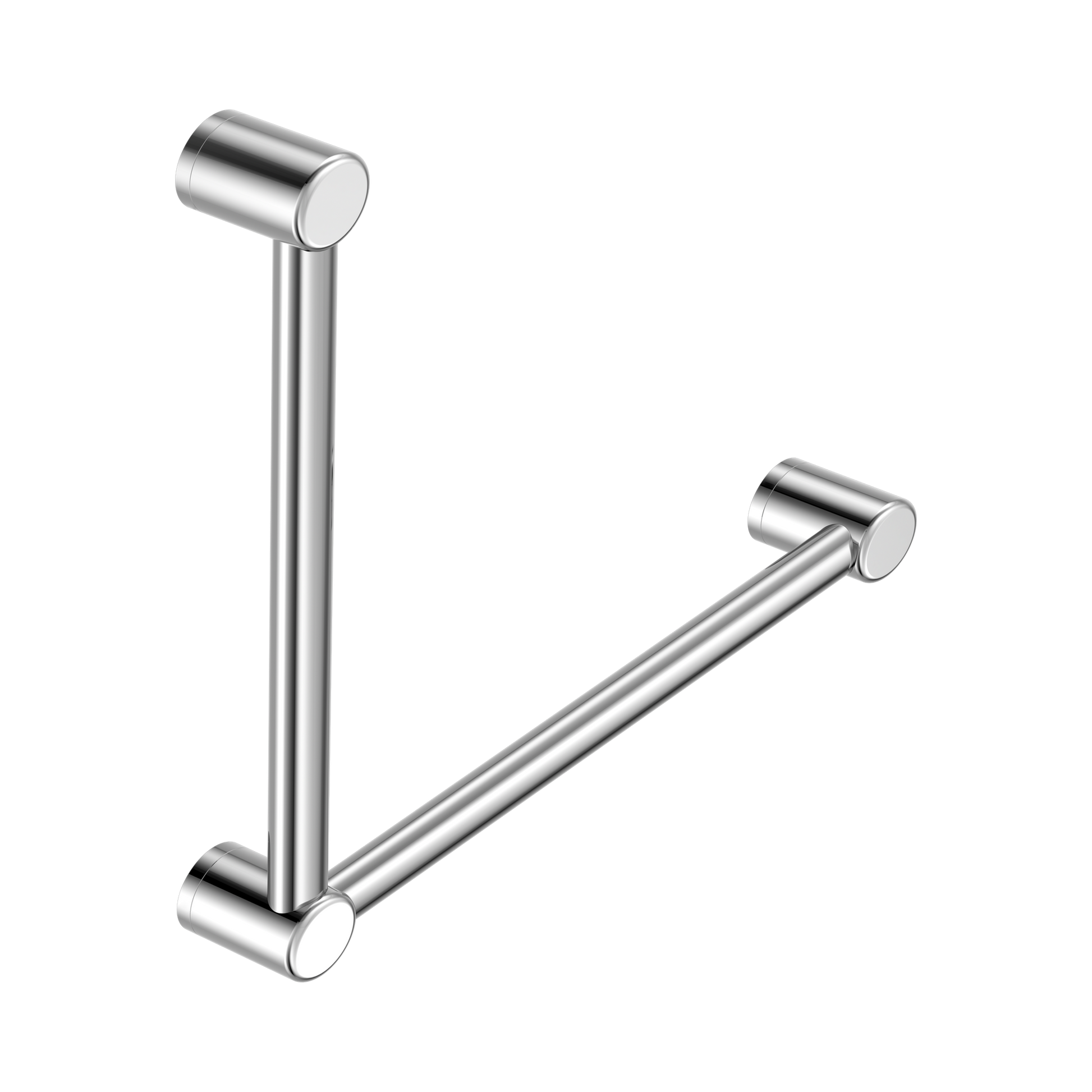 Nero Mecca Care 32mm Ambulant Toilet Grab Rail 90 Degree 450X450mm, Chrome