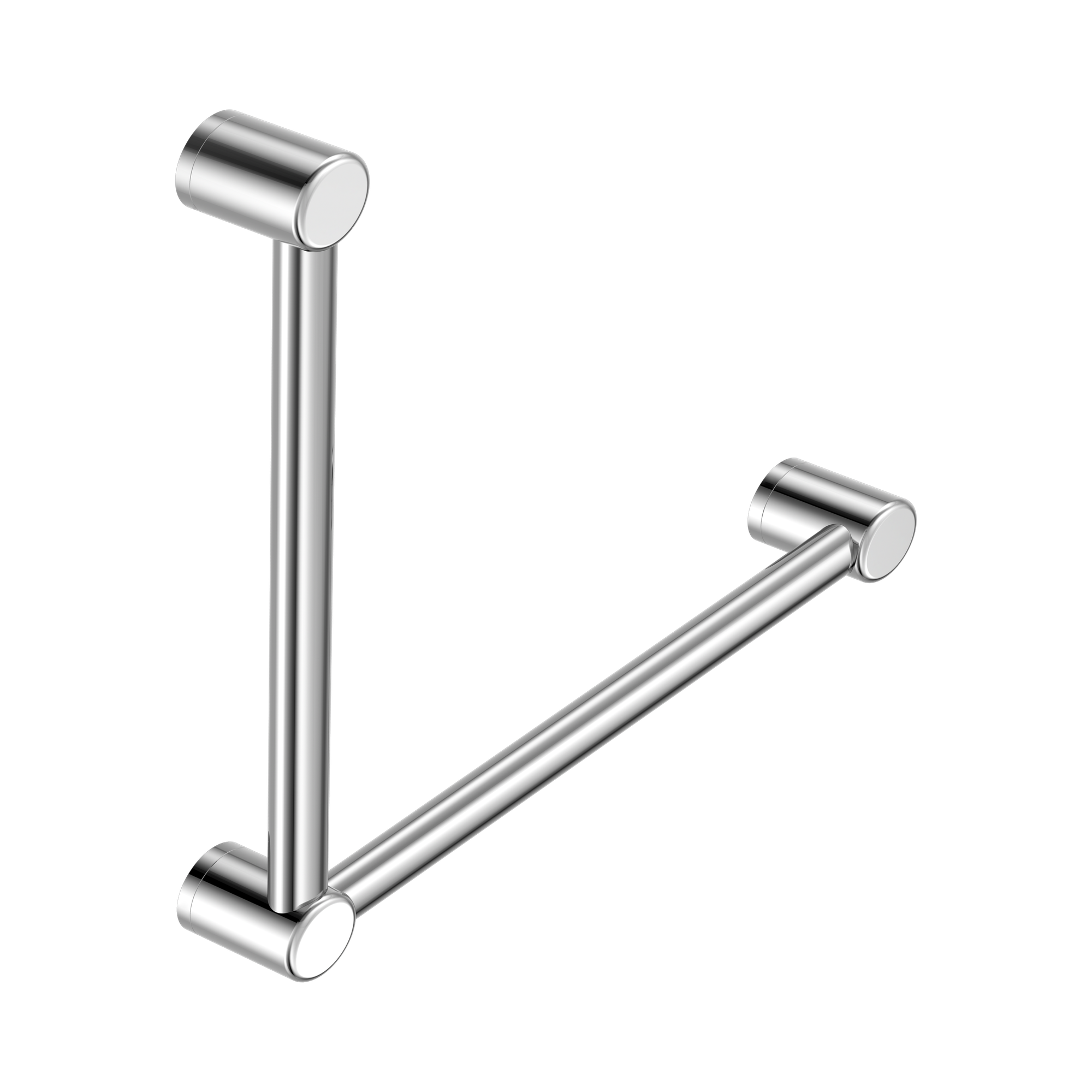 Nero Mecca Care 32mm Ambulant Toilet Grab Rail 90 Degree 450X450mm, Chrome