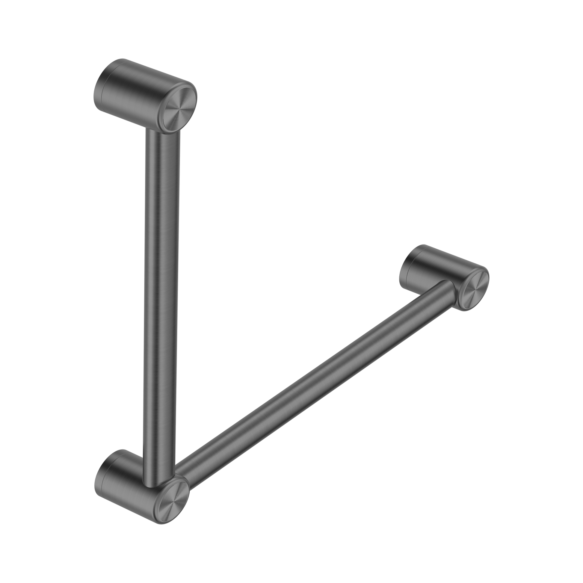 Nero Mecca Care 32mm Ambulant Toilet Grab Rail 90 Degree 450X450mm, Gun Metal
