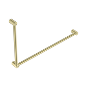 Nero Mecca Care 32mm DDA Accessible Toilet Grab Rail Set 90 Degree 600X1000mm, Brushed Gold