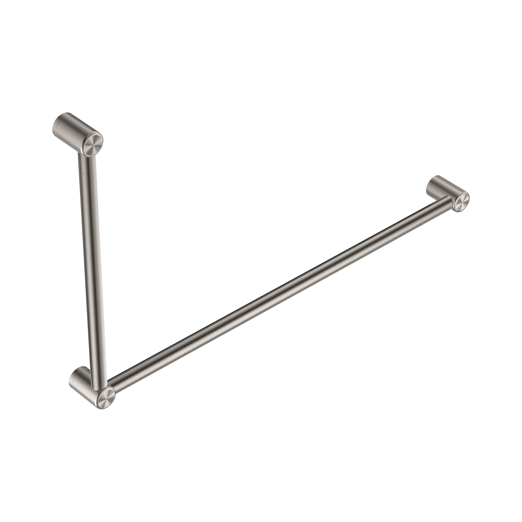 Nero Mecca Care 32mm DDA Accessible Toilet Grab Rail Set 90 Degree 600X1000mm, Brushed Nickel