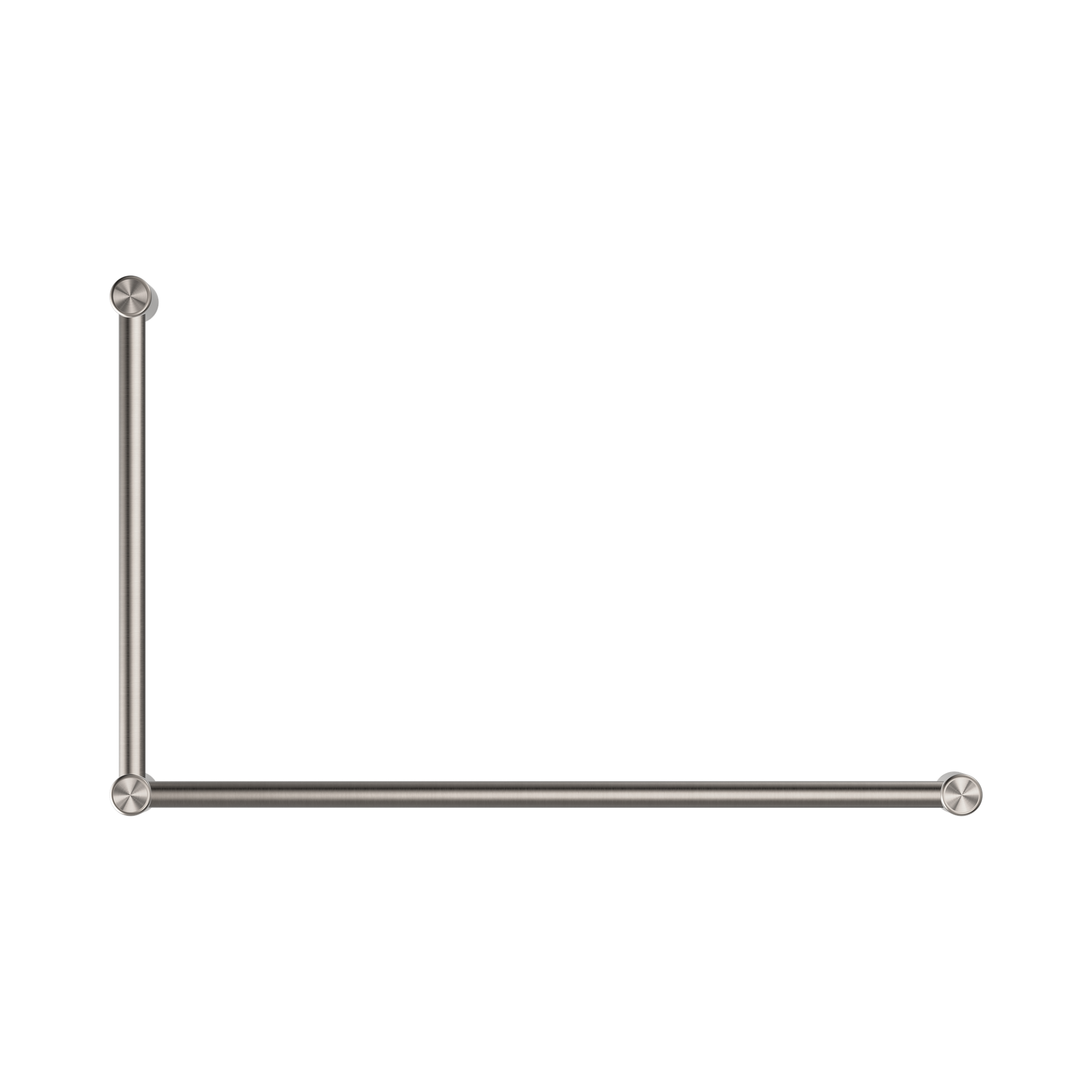 Nero Mecca Care 32mm DDA Accessible Toilet Grab Rail Set 90 Degree 600X1000mm, Brushed Nickel