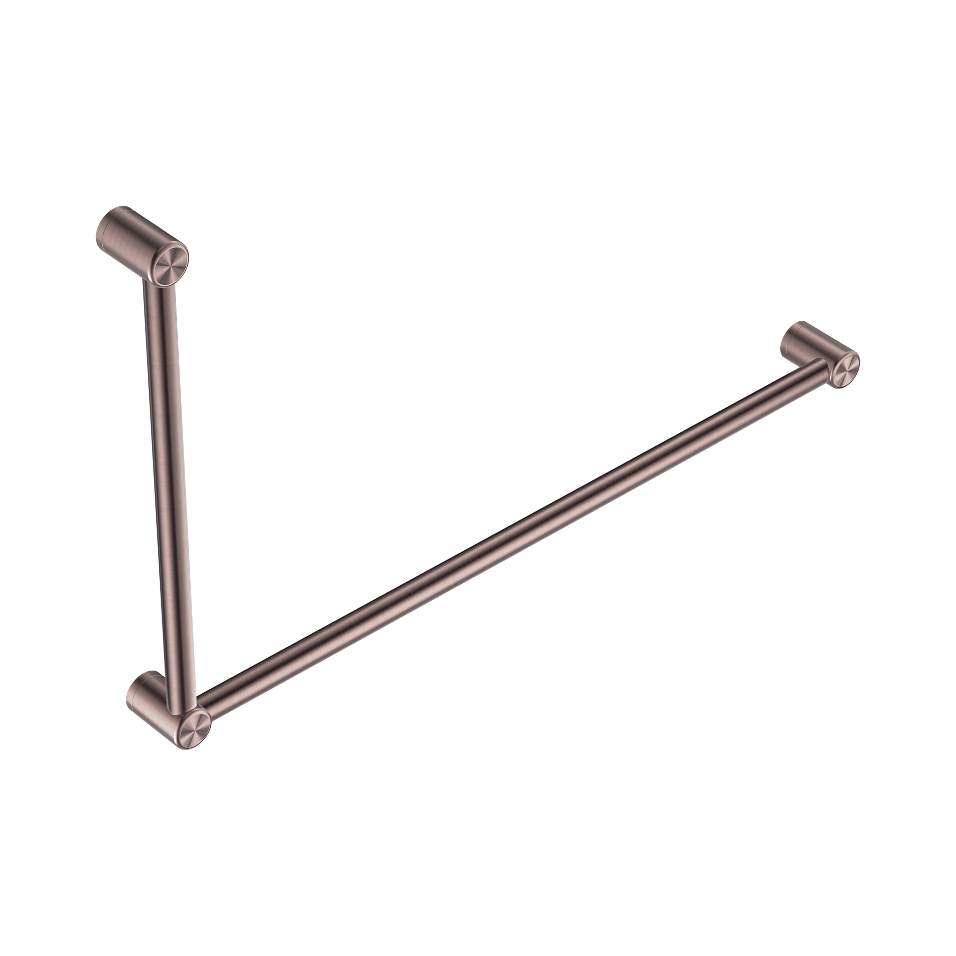 Nero Mecca Care 32mm DDA Accessible Toilet Grab Rail Set 90 Degree 600X1000mm, Brushed Bronze