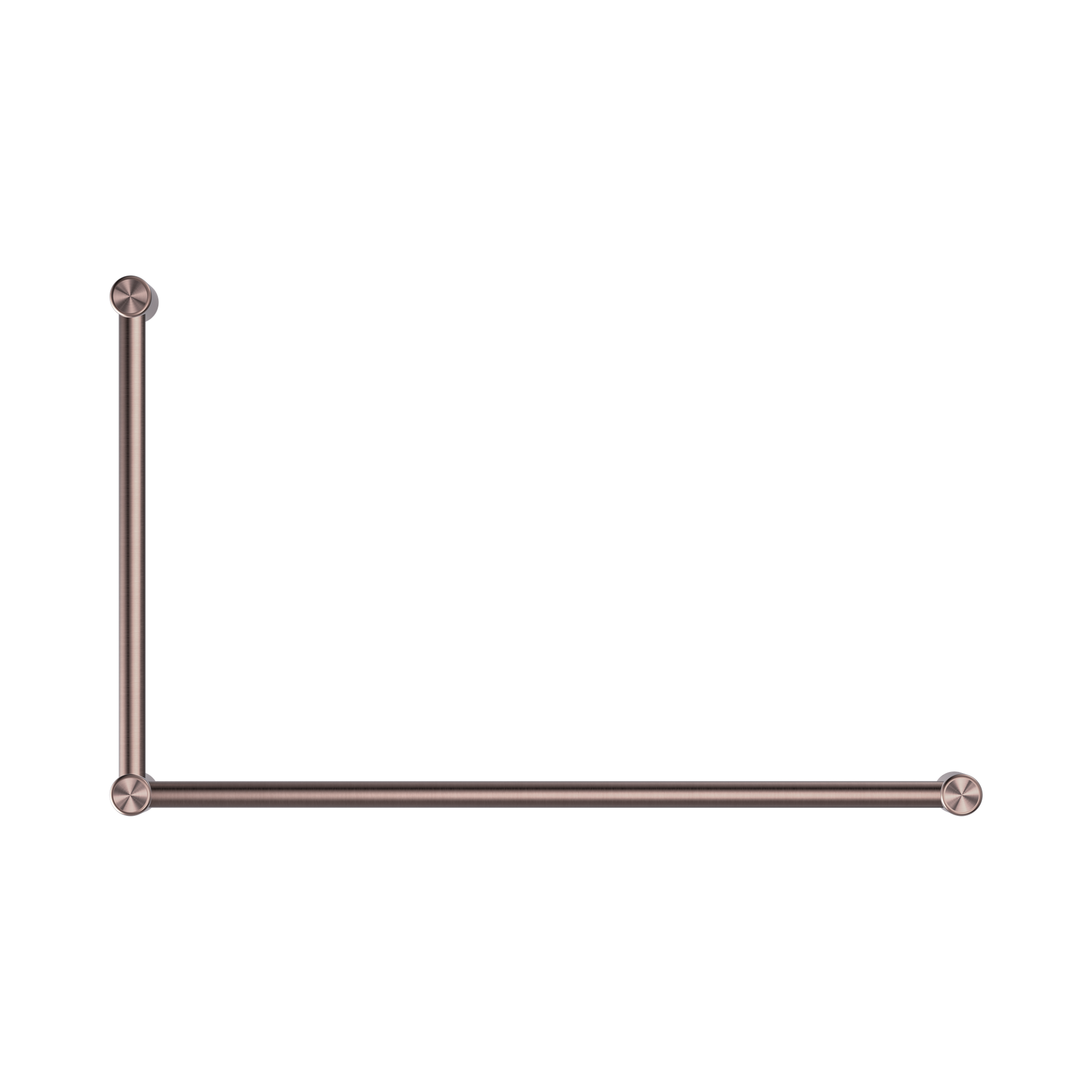 Nero Mecca Care 32mm DDA Accessible Toilet Grab Rail Set 90 Degree 600X1000mm, Brushed Bronze