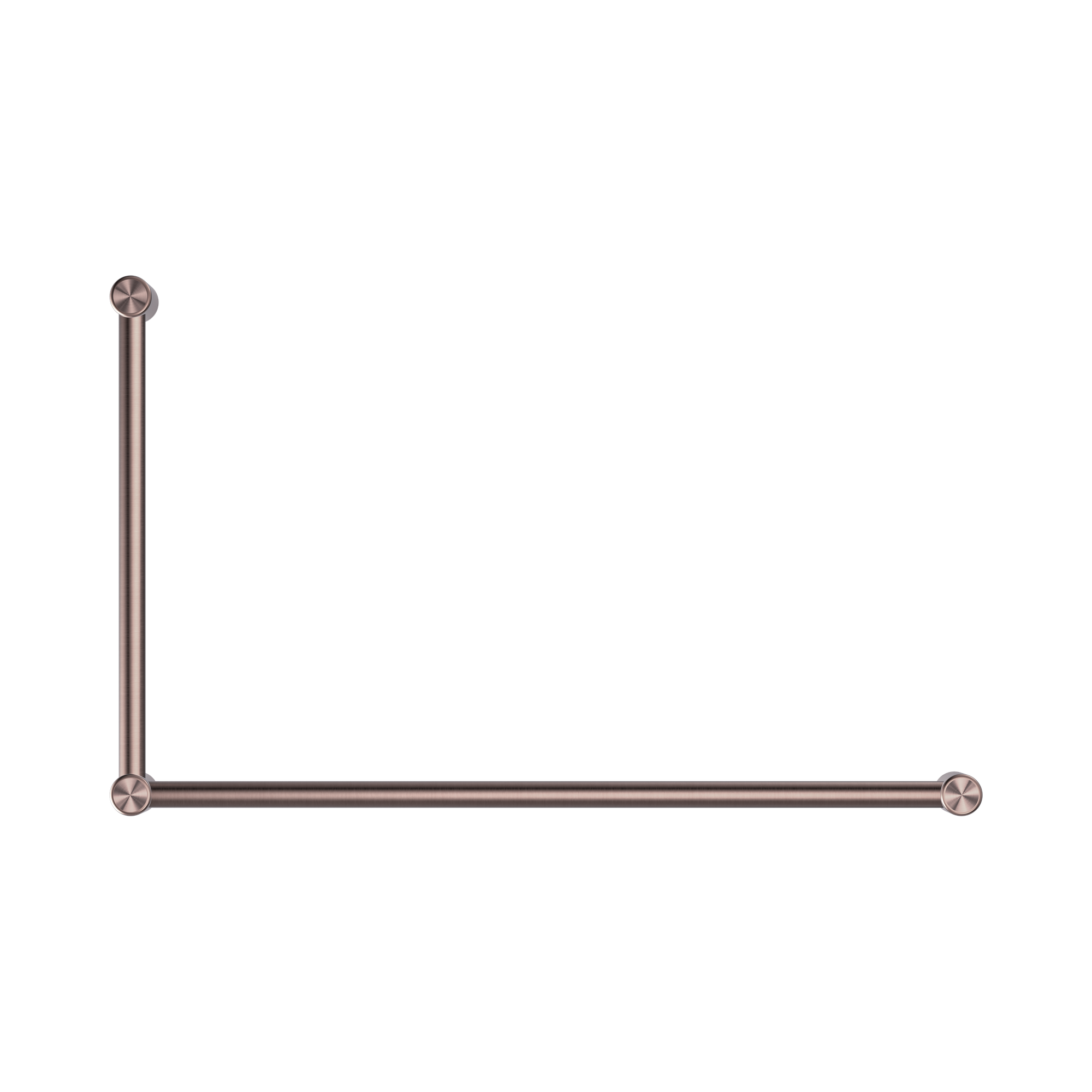 Nero Mecca Care 32mm DDA Accessible Toilet Grab Rail Set 90 Degree 600X1000mm, Brushed Bronze