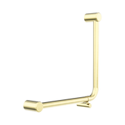 Nero Mecca Care 32mm Ambulant 90 Degree Bent Tube Grab Rail 450X450mm, Brushed Gold