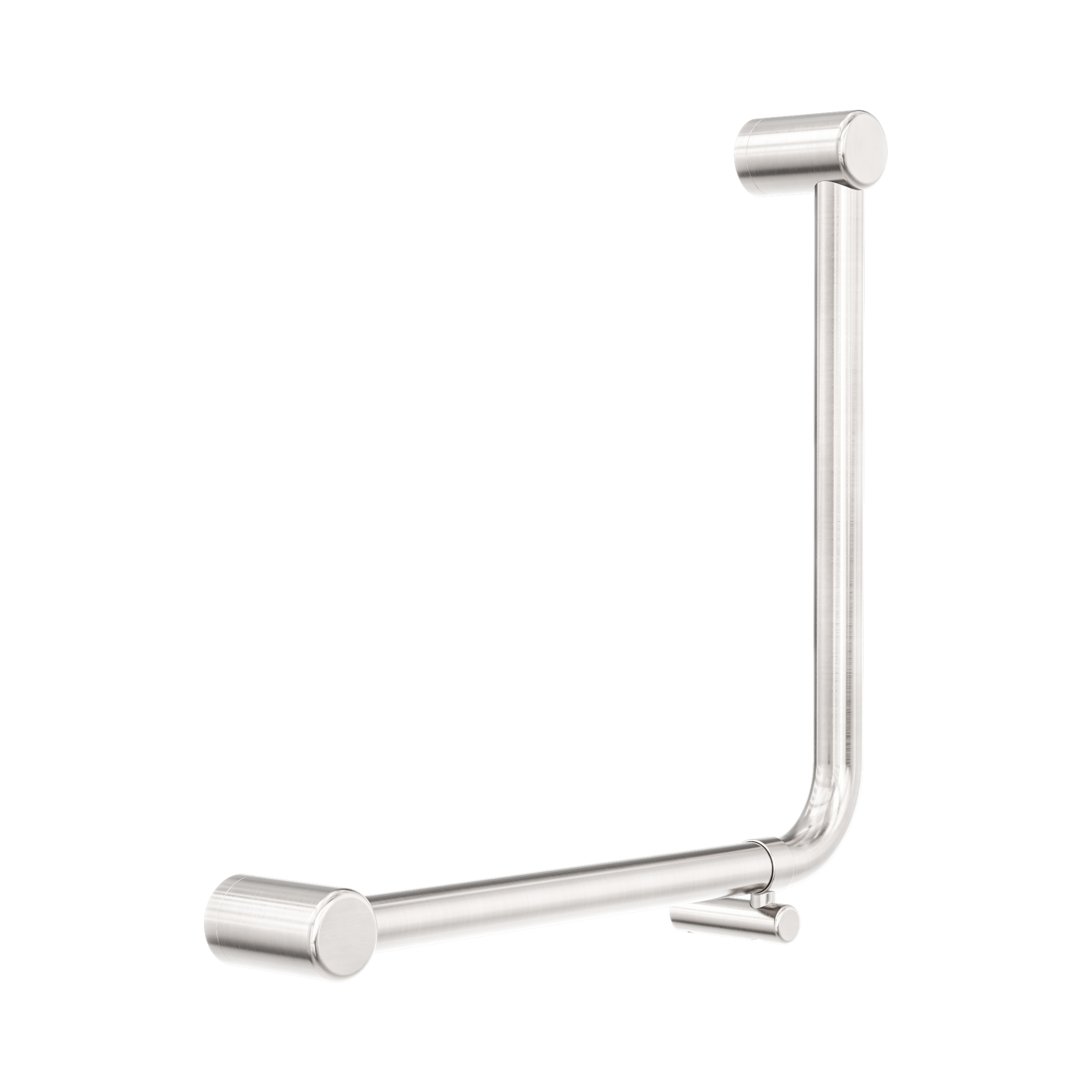 Nero Mecca Care 32mm Ambulant 90 Degree Bent Tube Grab Rail 450X450mm, Brushed Nickel