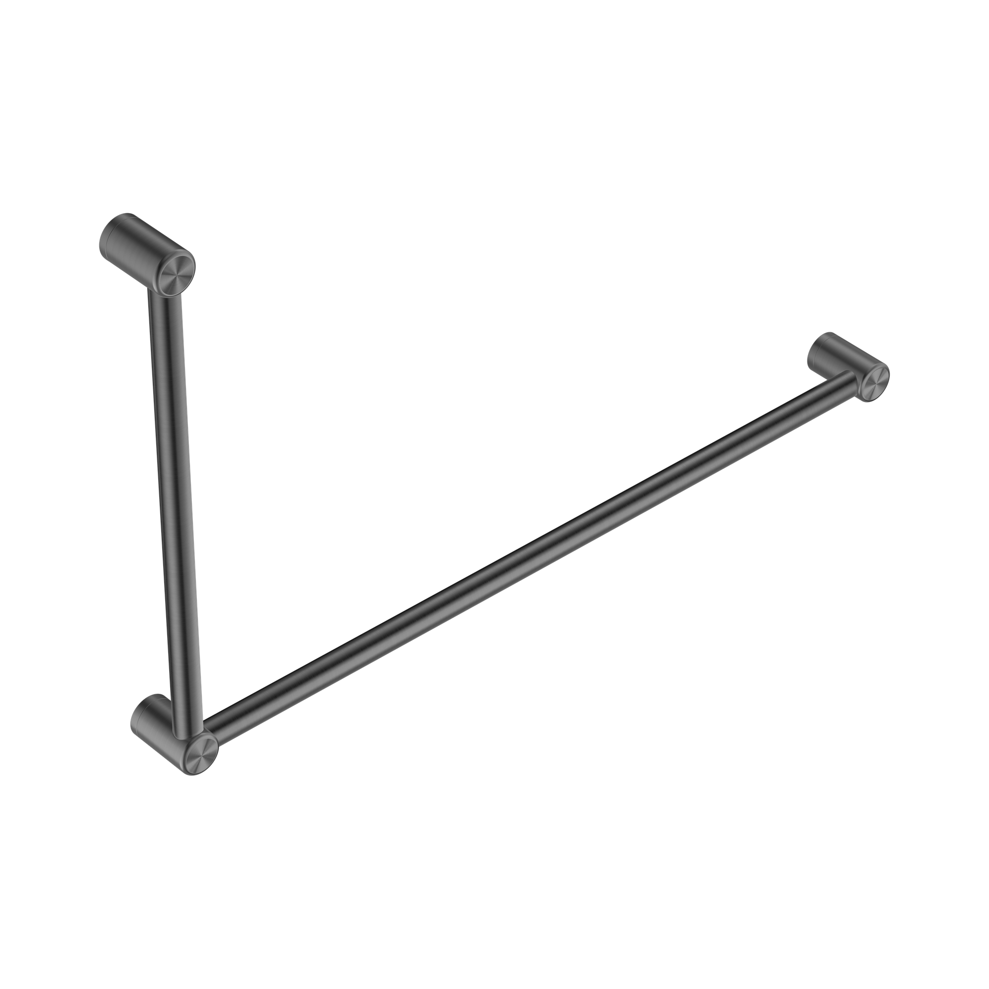 Nero Mecca Care 32mm DDA Accessible Toilet Grab Rail Set 90 Degree 600X1000mm, Gun Metal