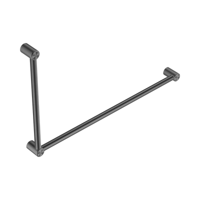 Nero Mecca Care 32mm DDA Accessible Toilet Grab Rail Set 90 Degree 600X1000mm, Gun Metal