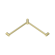 Nero Mecca Care 32mm Wrap Around Corner Grab Rail 600X600mm, Brushed Gold