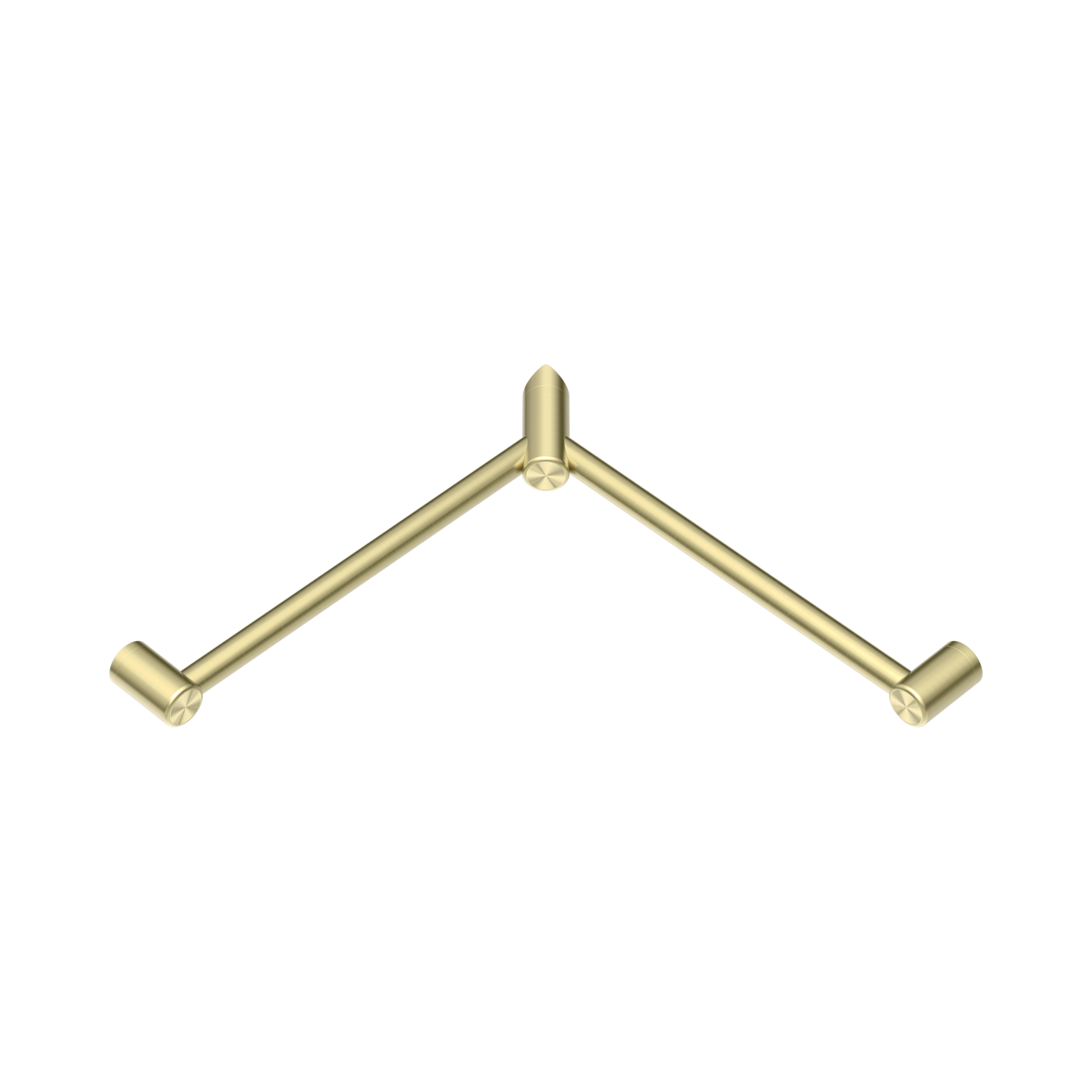 Nero Mecca Care 32mm Wrap Around Corner Grab Rail 600X600mm, Brushed Gold