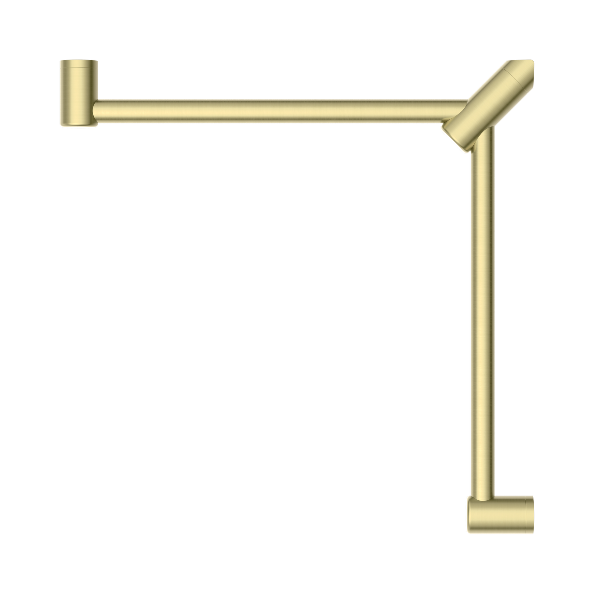 Nero Mecca Care 32mm Wrap Around Corner Grab Rail 600X600mm, Brushed Gold