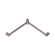 Nero Mecca Care 32mm Wrap Around Corner Grab Rail 600X600mm, Brushed Bronze