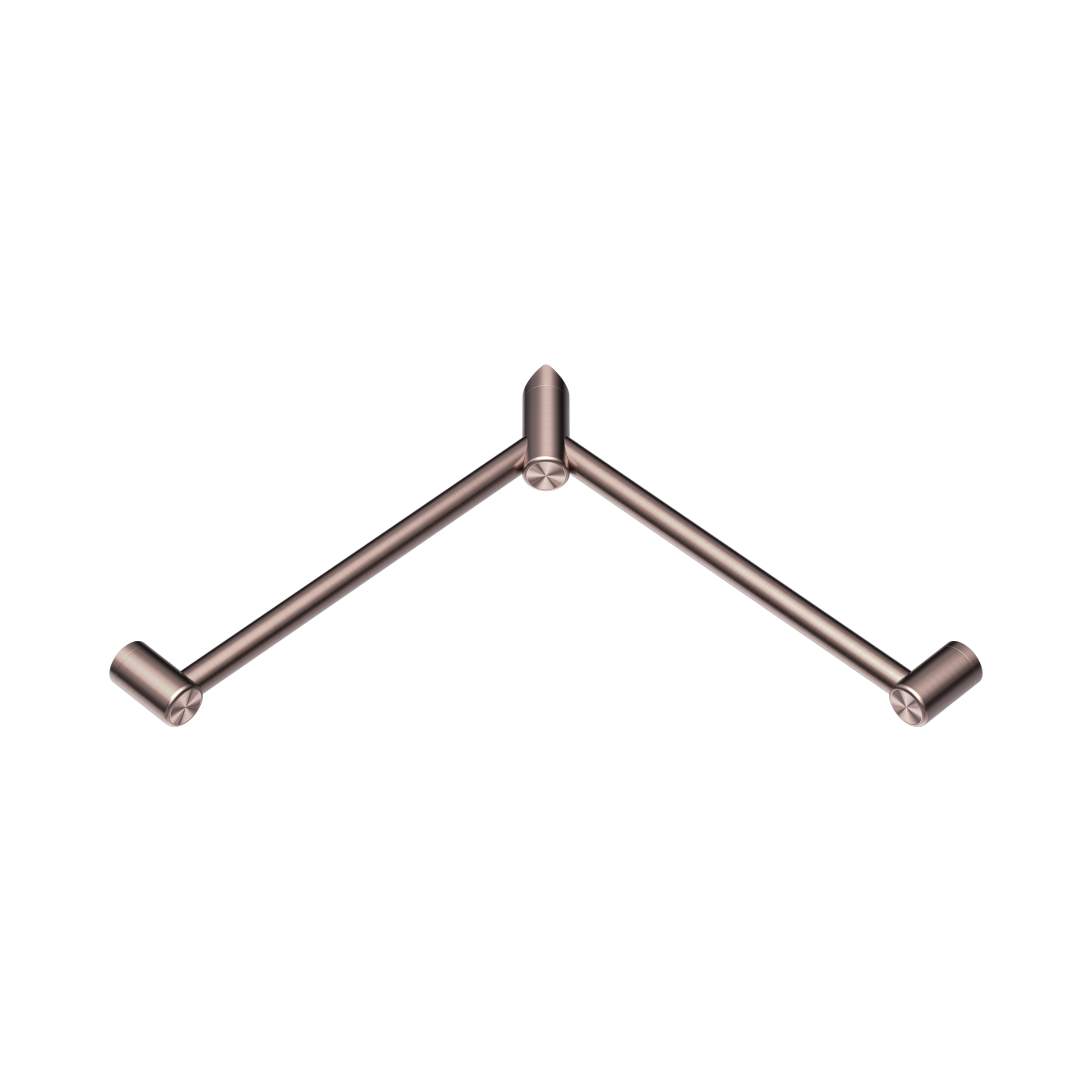 Nero Mecca Care 32mm Wrap Around Corner Grab Rail 600X600mm, Brushed Bronze