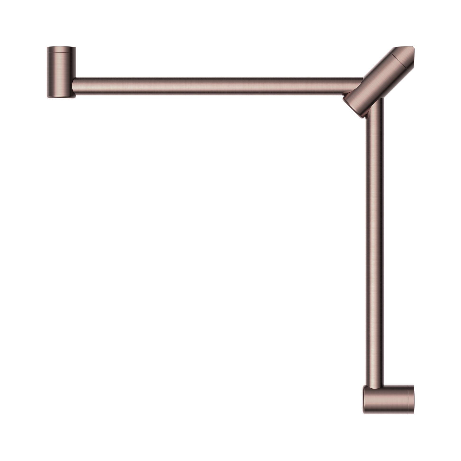 Nero Mecca Care 32mm Wrap Around Corner Grab Rail 600X600mm, Brushed Bronze