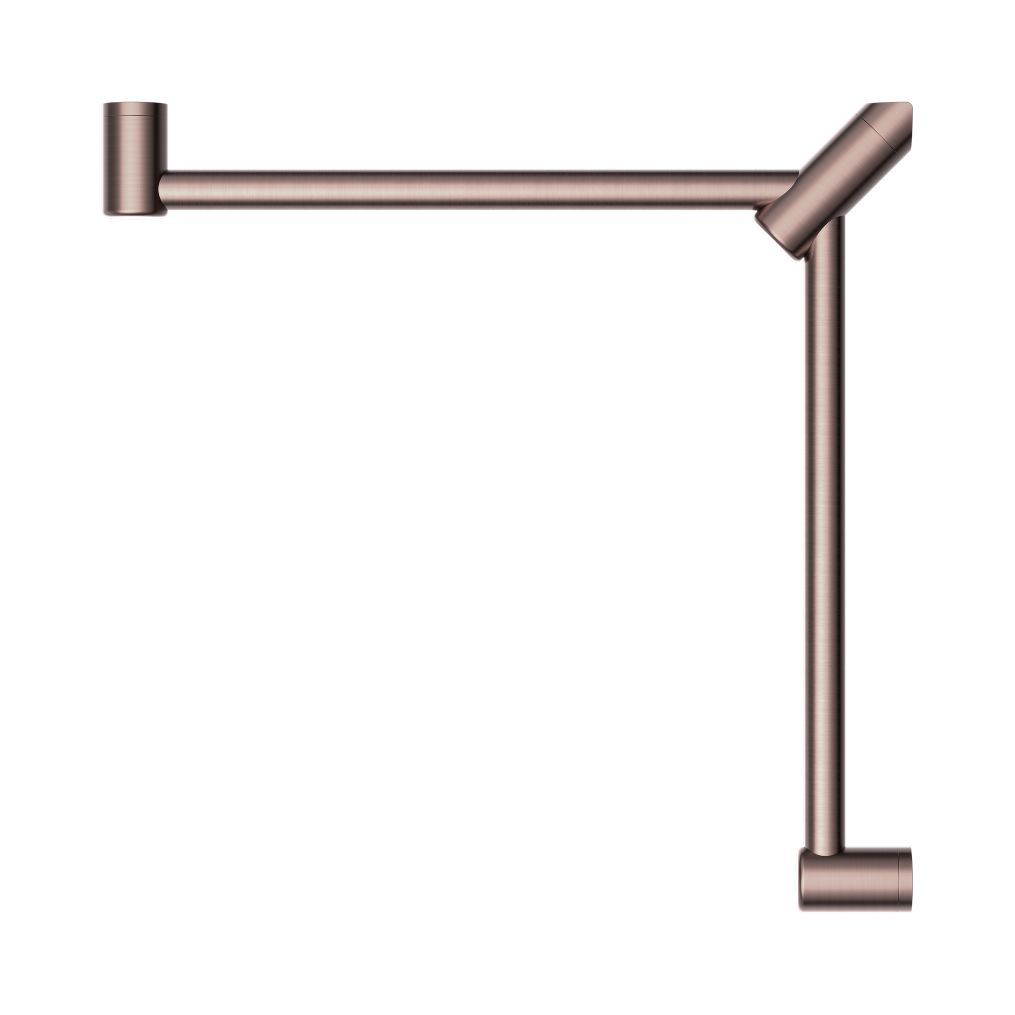Nero Mecca Care 32mm Wrap Around Corner Grab Rail 600X600mm, Brushed Bronze