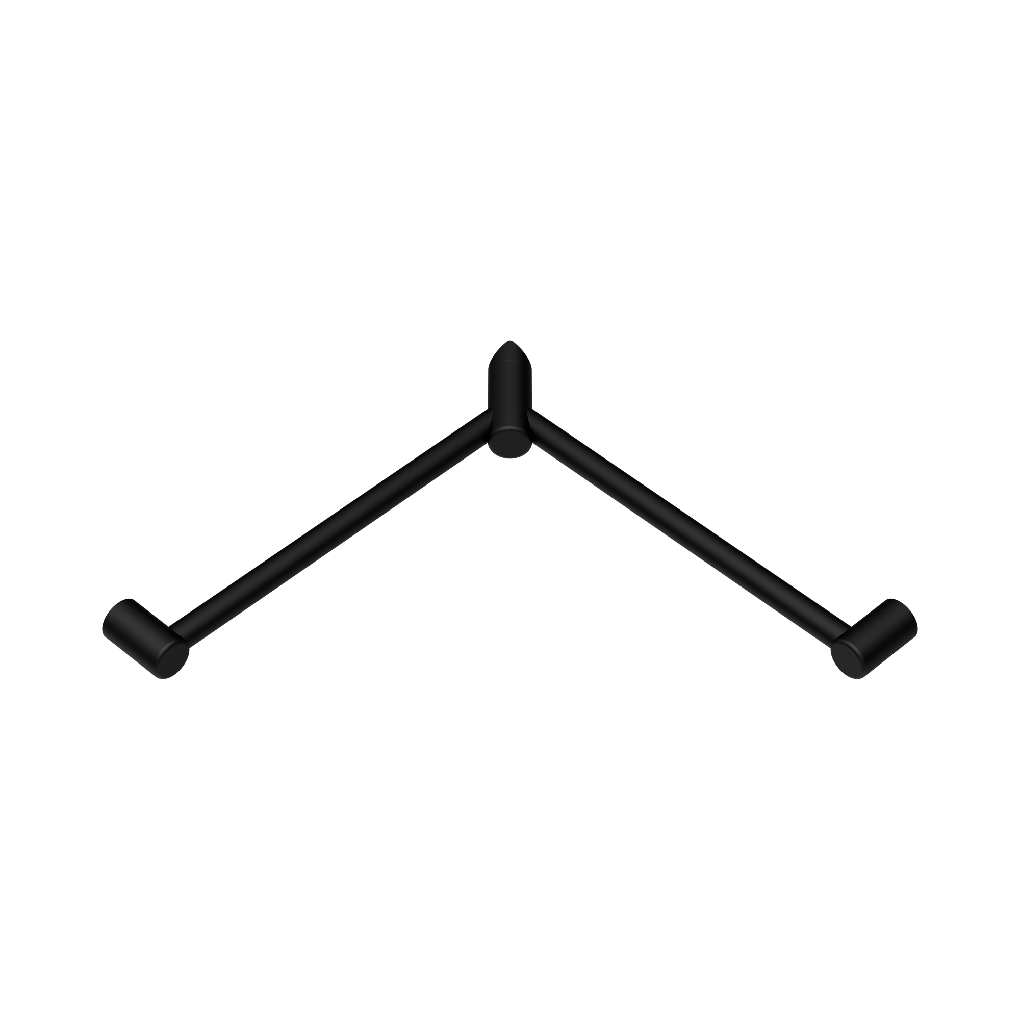 Nero Mecca Care 32mm Wrap Around Corner Grab Rail 600X600mm, Matte Black
