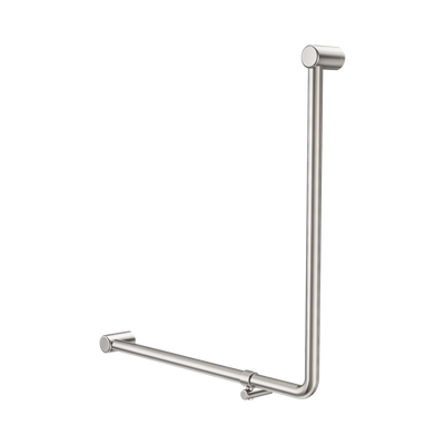 Nero Mecca Care 32mm 90 Degree NZ4121 Accessible Toilet Grab Rail 750X750mm, Brushed Nickel