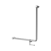 Nero Mecca Care 32mm 90 Degree NZ4121 Accessible Toilet Grab Rail 750X750mm With Toilet Roll Holder, Chrome