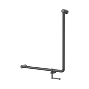 Nero Mecca Care 32mm 90 Degree NZ4121 Accessible Toilet Grab Rail 750X750mm With Toilet Roll Holder, Gun Metal