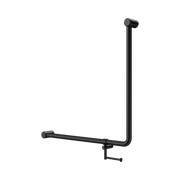 Nero Mecca Care 32mm 90 Degree NZ4121 Accessible Toilet Grab Rail 750X750mm With Toilet Roll Holder, Matte Black