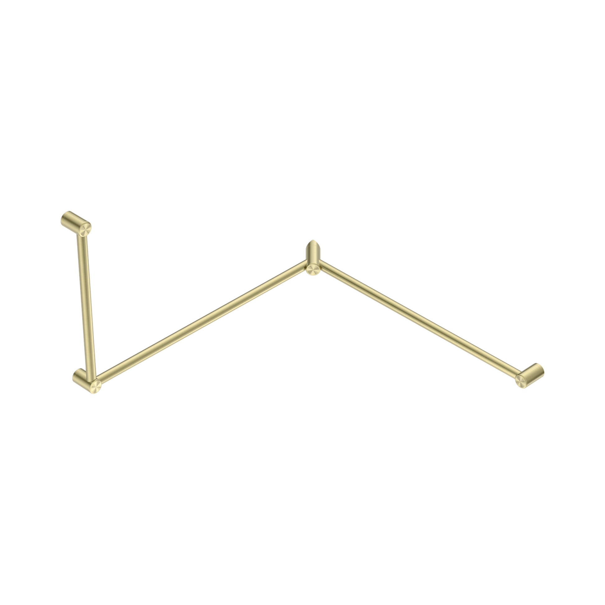 Nero Mecca Care 32mm DDA Accessible Toilet Grab Rail Set 90 Degree Continuous 600X1065X1025mm, Brushed Gold