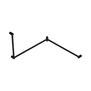 Nero Mecca Care 32mm DDA Accessible Toilet Grab Rail Set 90 Degree Continuous 600X1065X1025mm, Matte Black