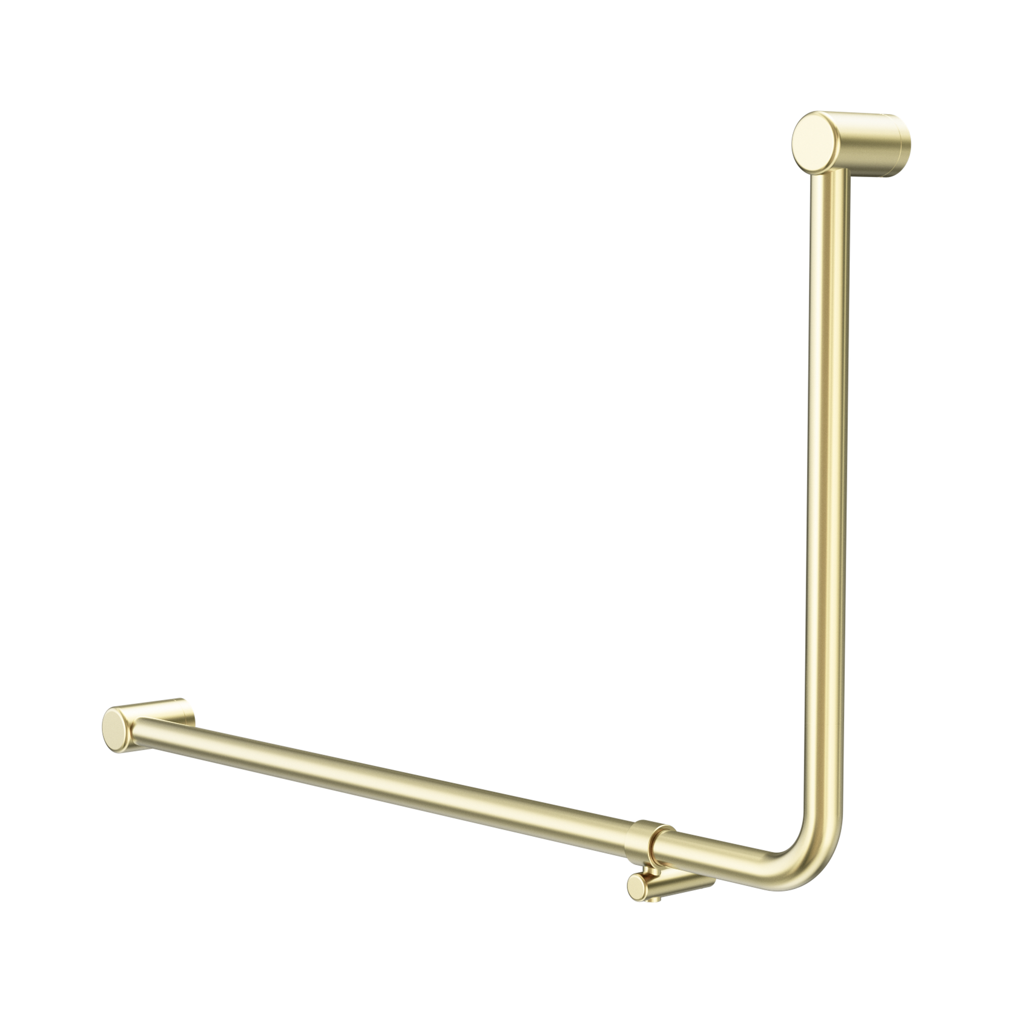 Nero Mecca Care 32mm DDA Accessible Toilet 90 Degree Bent Tube Grab Rail 600X1000mm, Brushed Gold